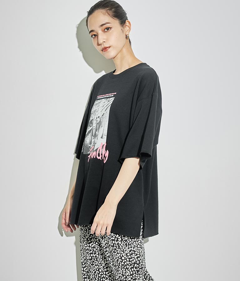 フォトプリント ミニ裏毛 Tシャツ 793-9013