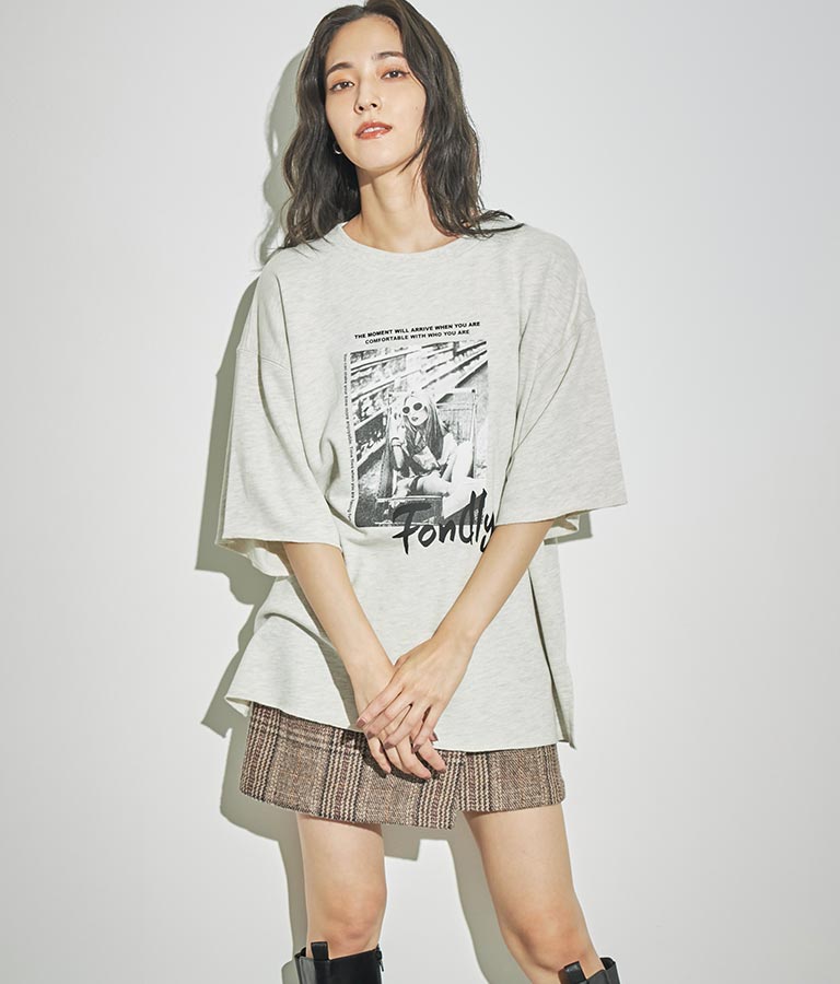 フォトプリント ミニ裏毛 Tシャツ 793-9013