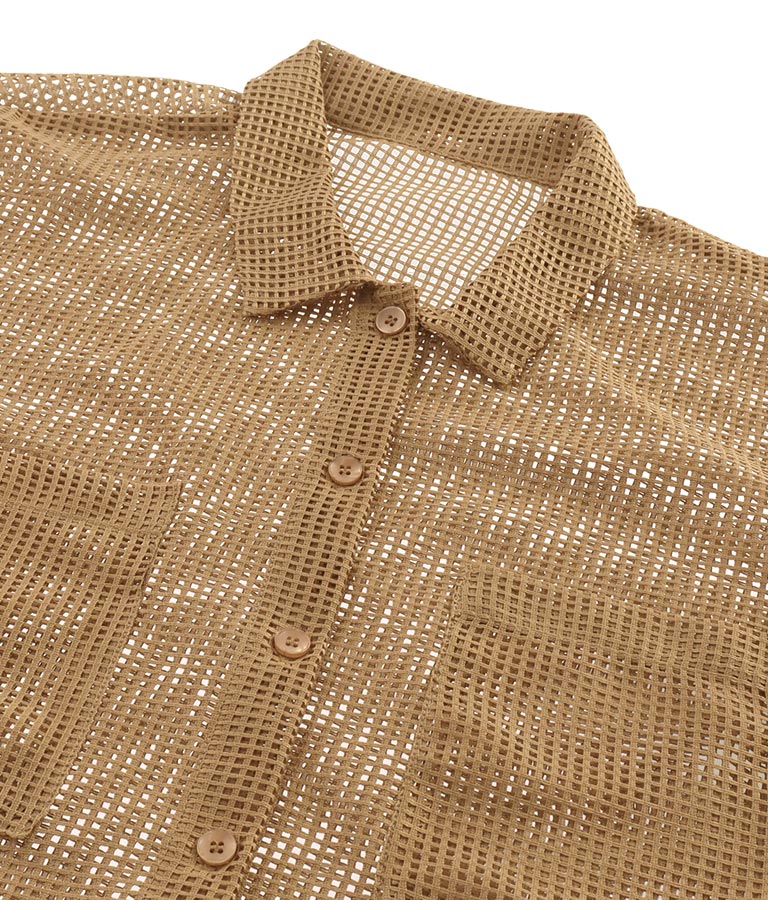 メッシュ オーバーサイズ シャツ 154-5440