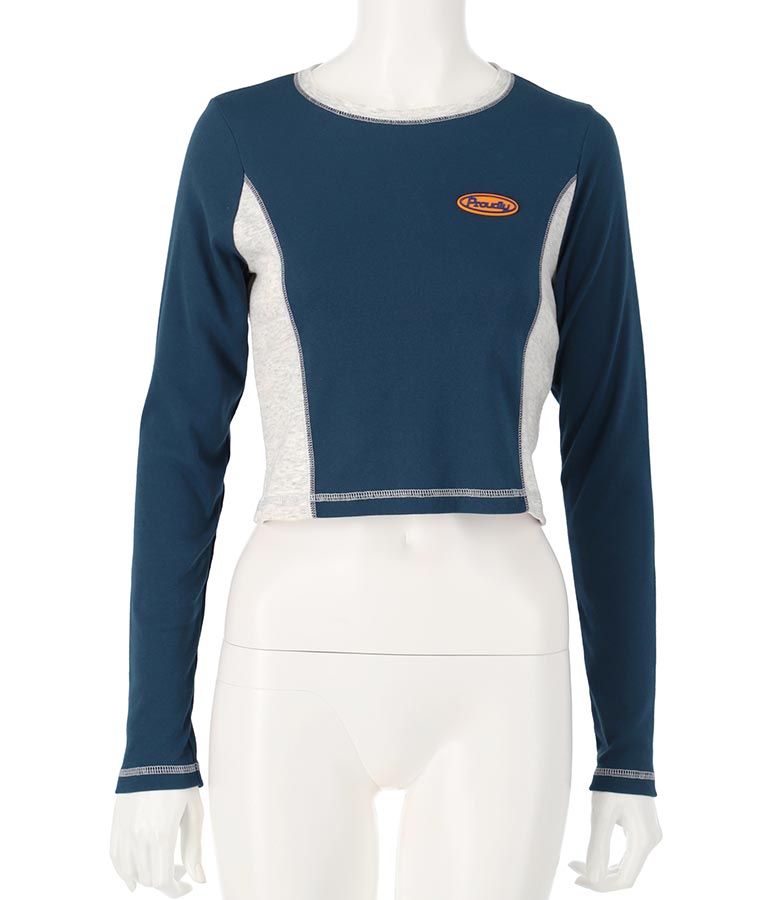 サイド配色ロングスリーブTシャツ 793-8970