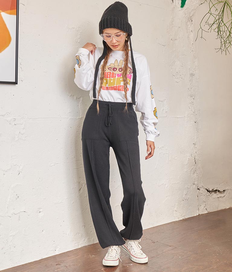 センター ライン ニット ジョガー パンツ 812-6706