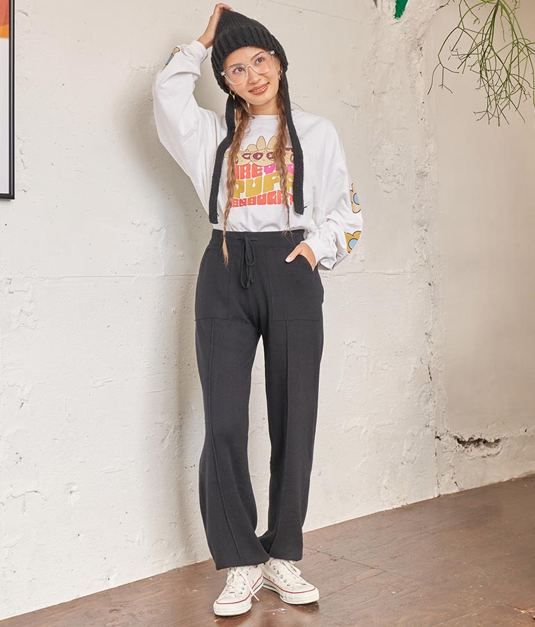 センター ライン ニット ジョガー パンツ 812-6706