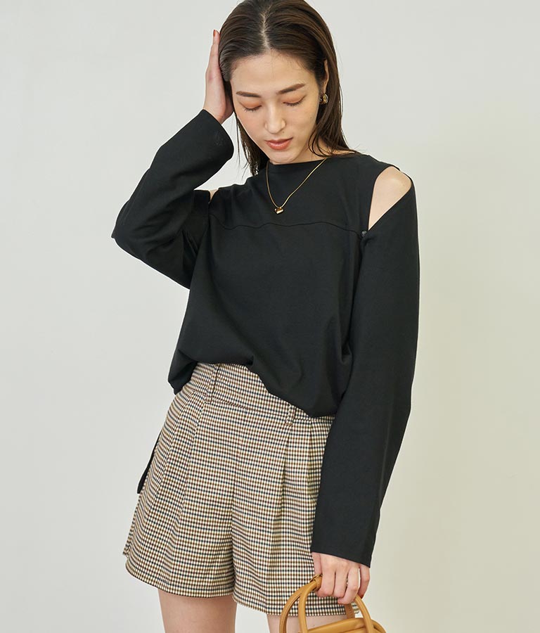 2WAY レイヤード ボレロ ロングTシャツ 793-9012