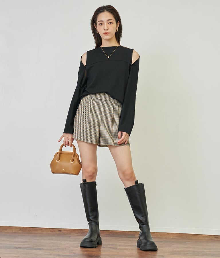 2WAY レイヤード ボレロ ロングTシャツ 793-9012