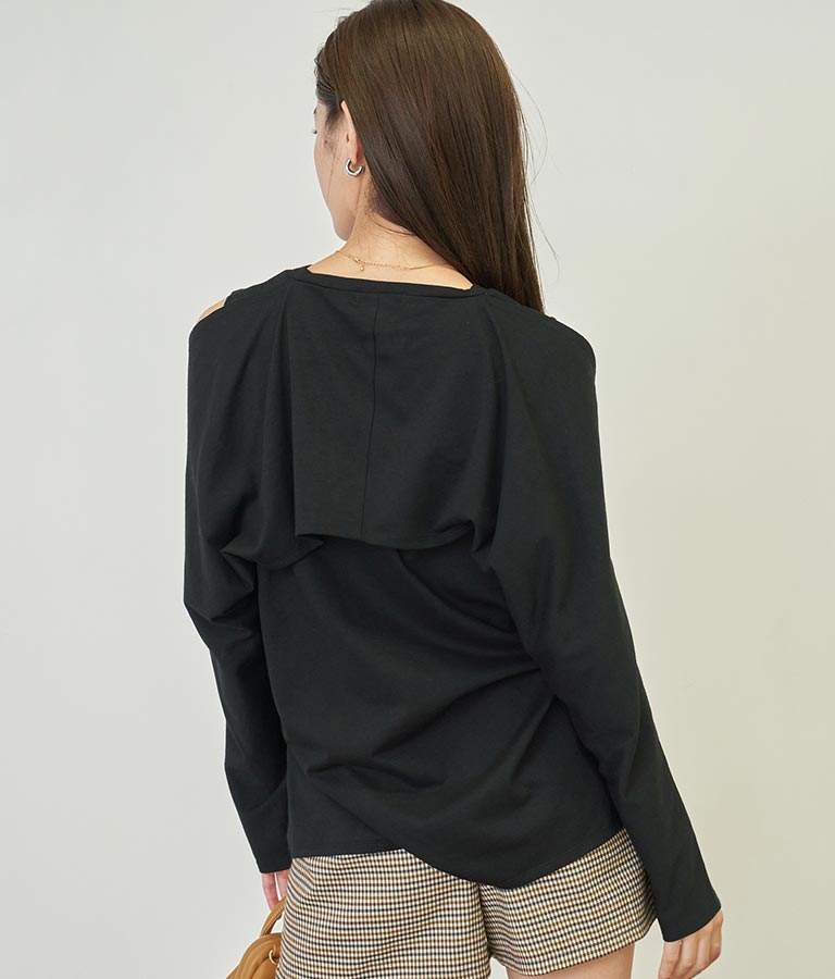 2WAY レイヤード ボレロ ロングTシャツ 793-9012