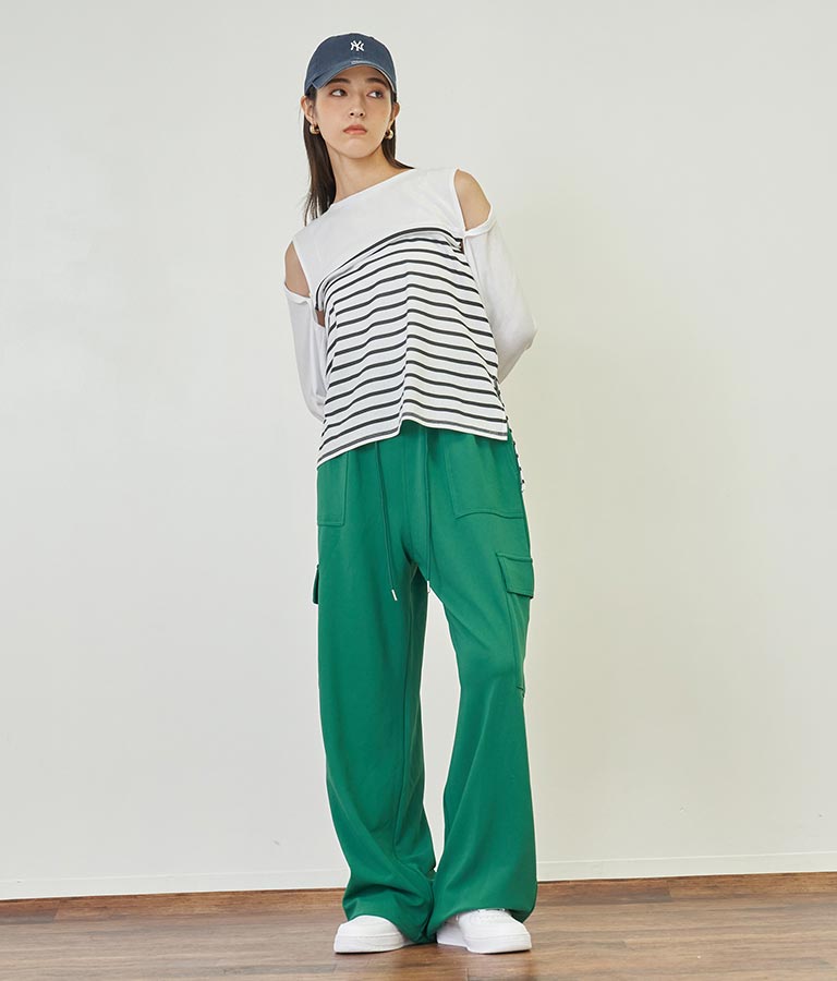 2WAY レイヤード ボレロ ロングTシャツ 793-9012