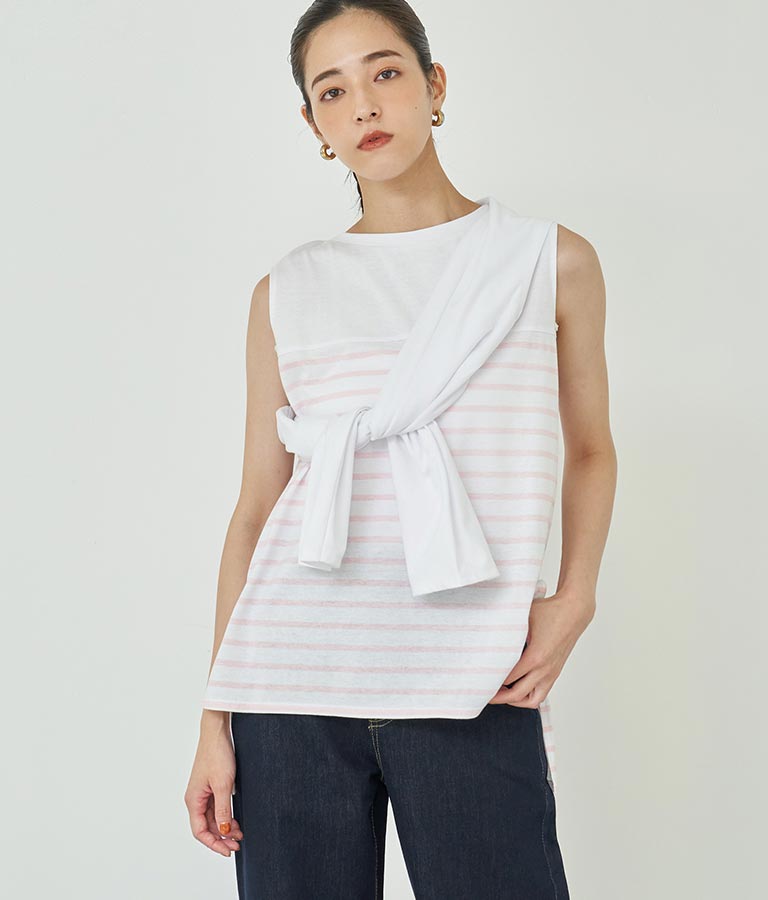 2WAY レイヤード ボレロ ロングTシャツ 793-9012