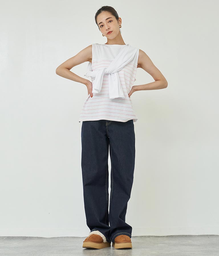 2WAY レイヤード ボレロ ロングTシャツ 793-9012