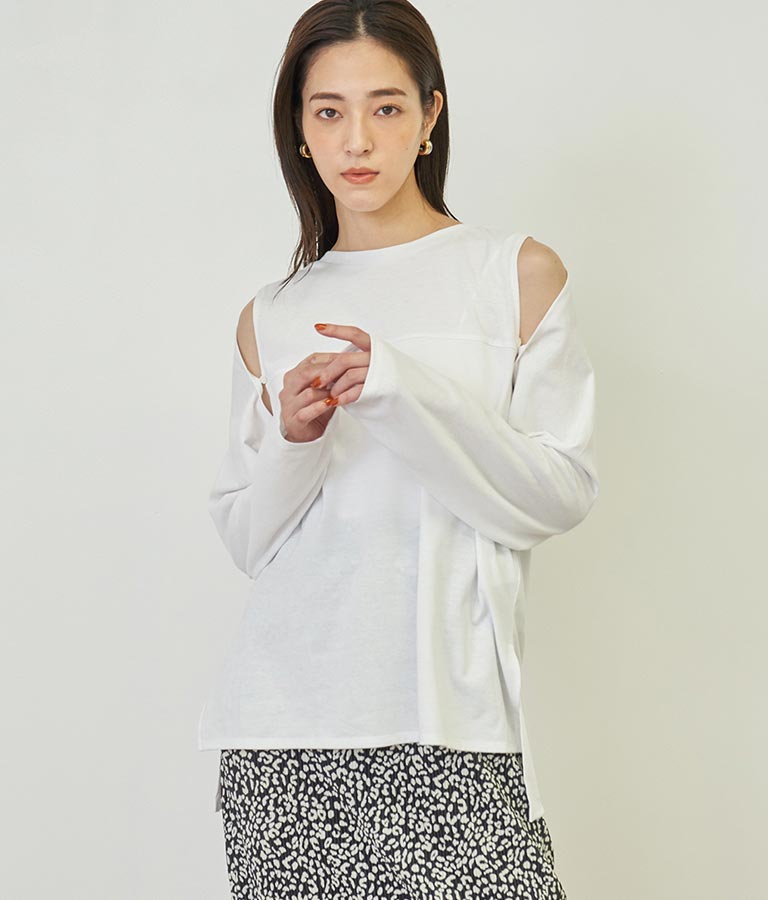 2WAY レイヤード ボレロ ロングTシャツ 793-9012