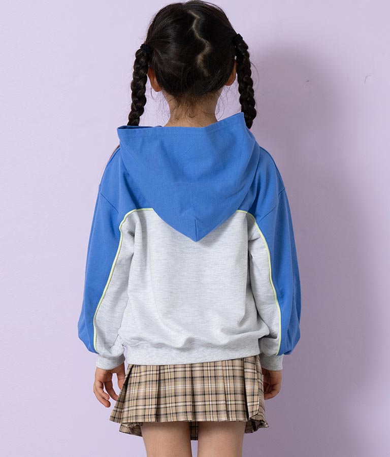 配色ミニ裏毛フーディ【親子お揃い】