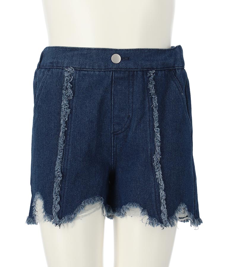 ダメージデニムショートパンツ 422-3109