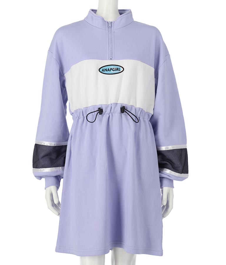 配色スウェットワンピース 917-7317