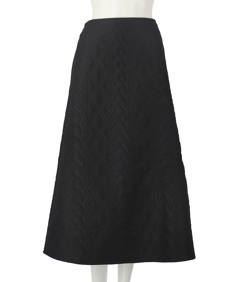 ケーブル風 キルト フレア スカート 521-6765