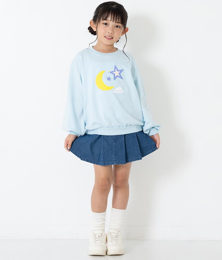 星モチーフミニ裏毛スパンコールトレーナー 423-3138