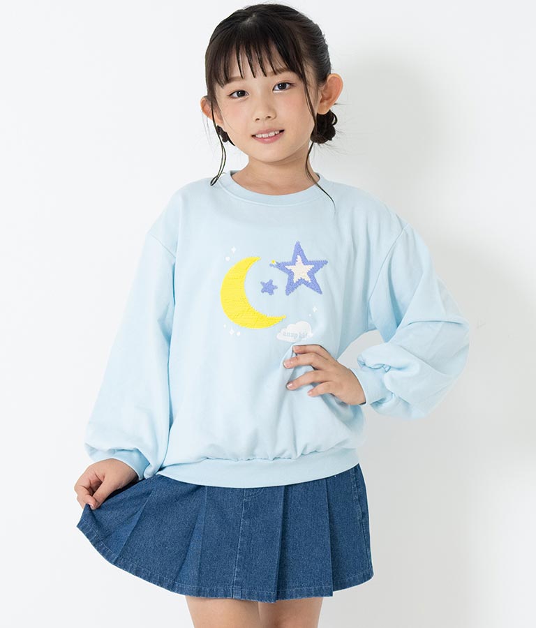 星モチーフミニ裏毛スパンコールトレーナー 423-3138