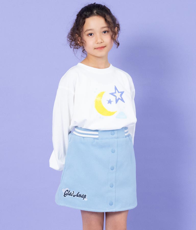 星モチーフミニ裏毛スパンコールトレーナー 423-3138