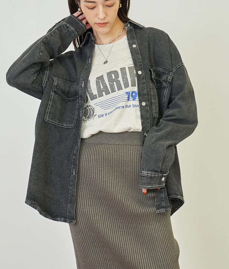 4パターン グラフィック ロング スリーブ Tシャツ 793-8999