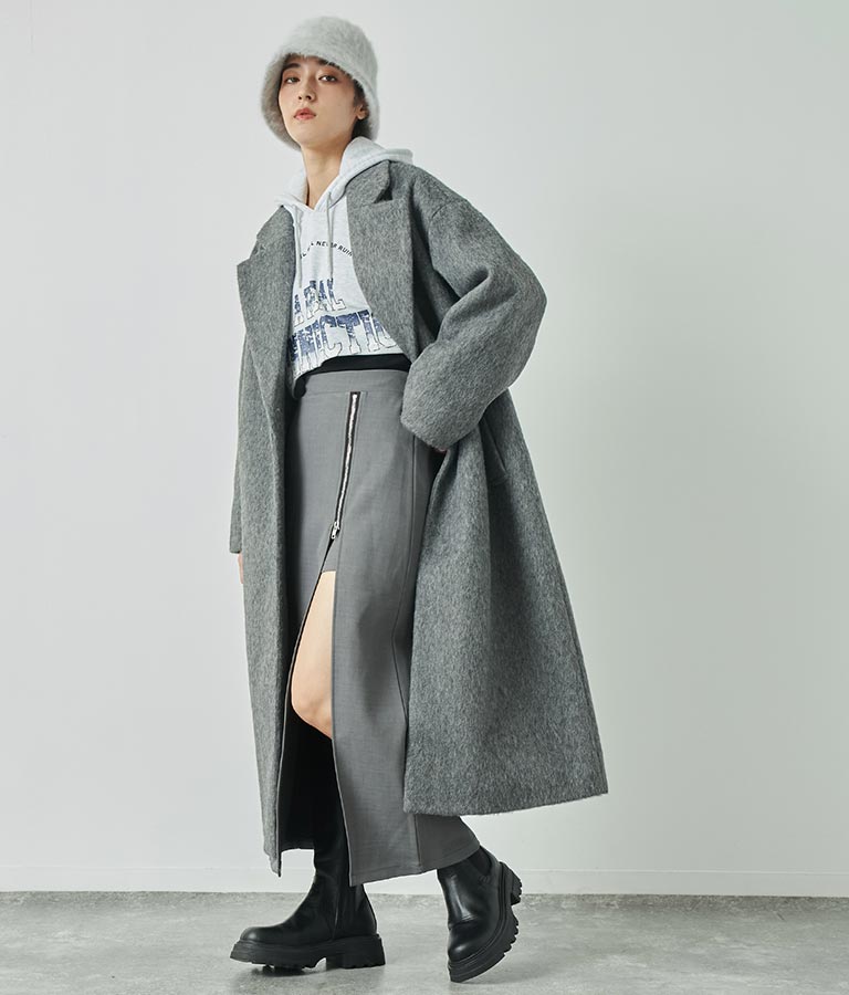 ユーズド風プリントクロップドフーディー 793-8975