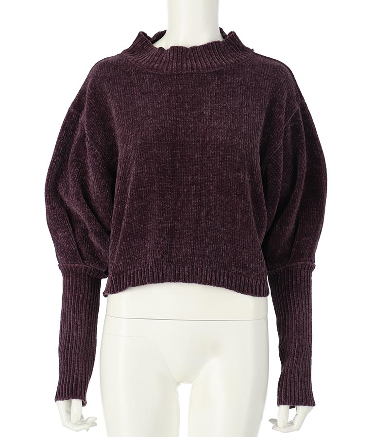 ロングカフス モールニット トップス 493-2569