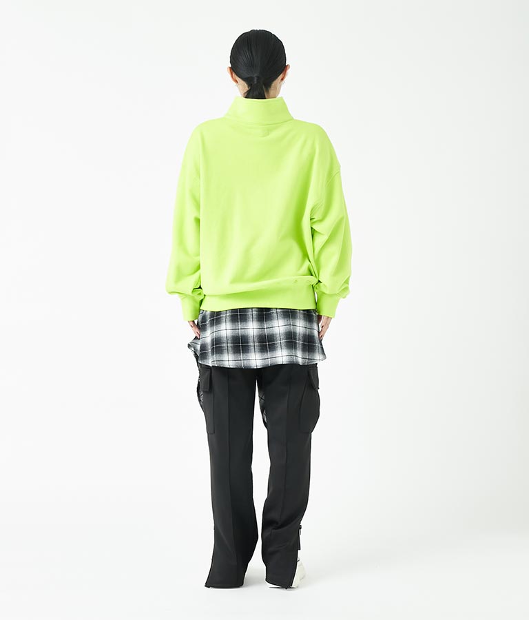 ハーフジップ プルオーバー