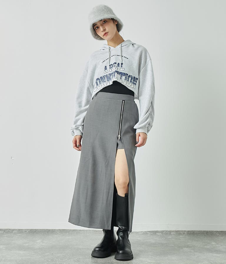 フロント スリット ロング スカート インパンツ付 151-5521