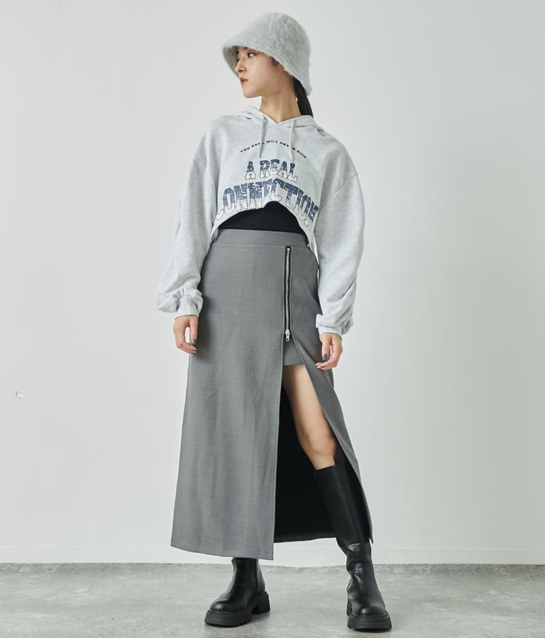 フロント スリット ロング スカート インパンツ付 151-5521