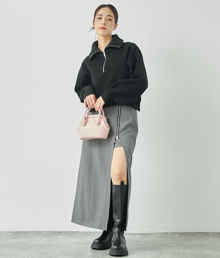 フロント スリット ロング スカート インパンツ付 151-5521