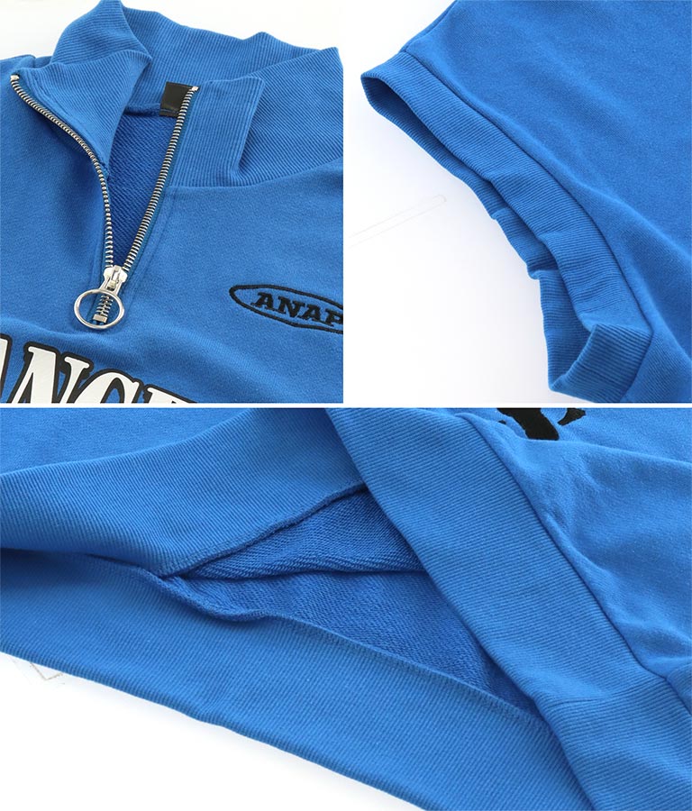 R+S ハーフジップ 裏毛 ベスト × ロングTシャツ セット 918-7355