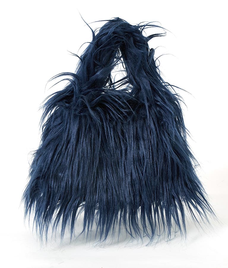 ロングヤーン フェイクファー ハンドルバッグ スモールバッグ 389-1074