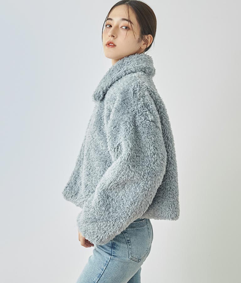 フェイクファー 衿付き ジャケット コート 796-8945
