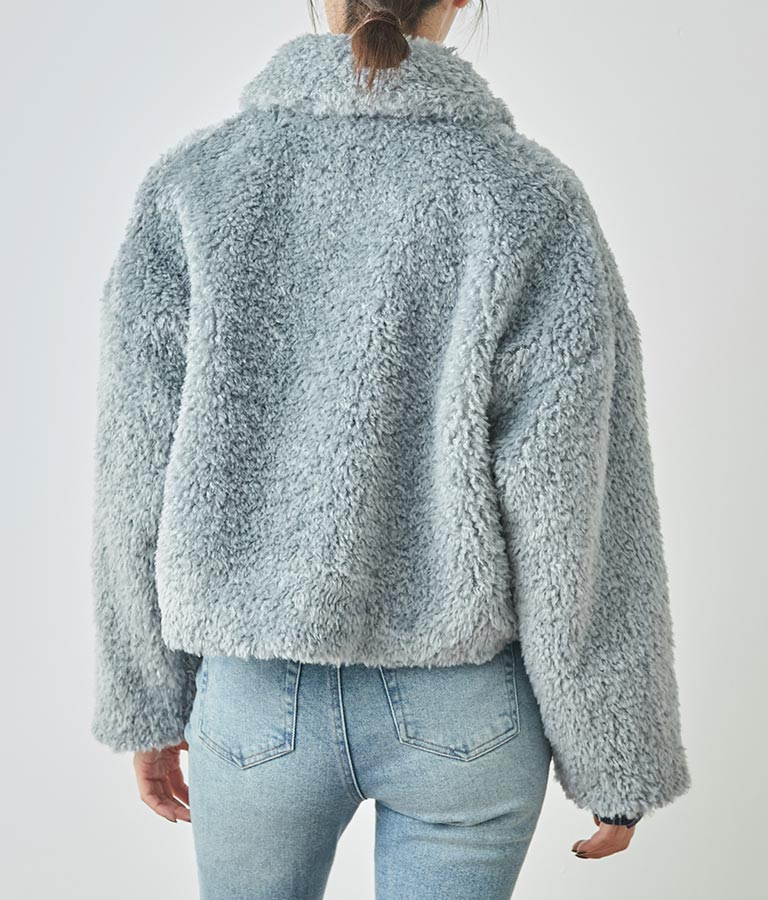 フェイクファー 衿付き ジャケット コート 796-8945