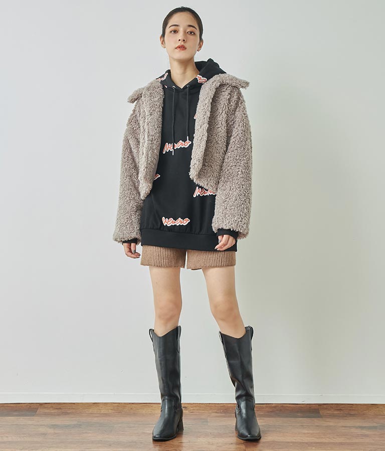 フェイクファー 衿付き ジャケット コート 796-8945