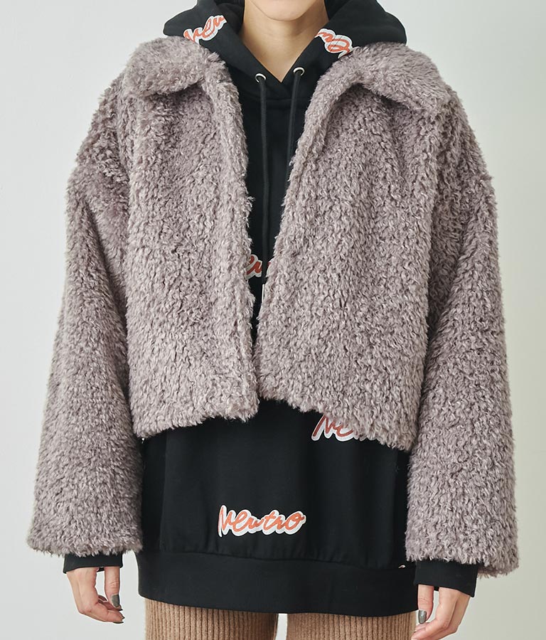 フェイクファー 衿付き ジャケット コート 796-8945