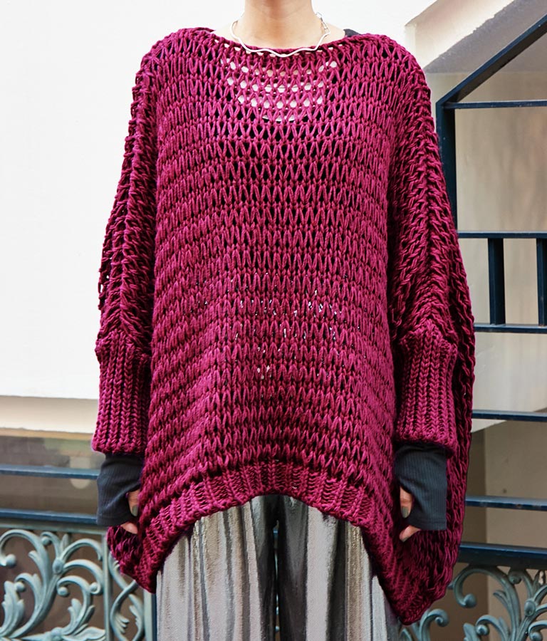 ITALY ドルマンスリーブ オーバーサイズ ニット 393-2884