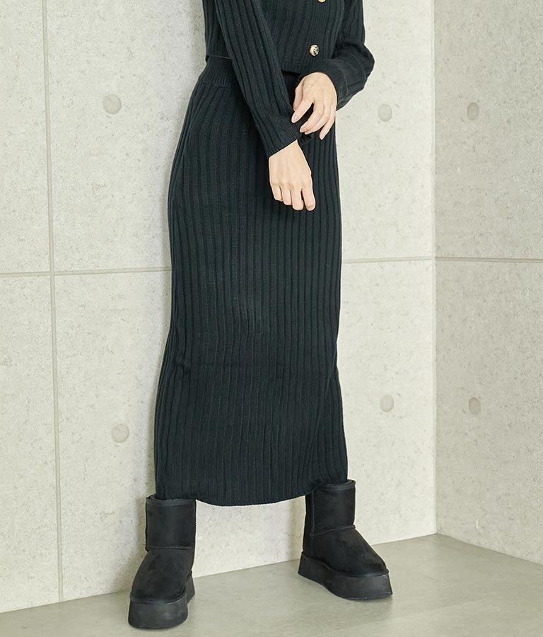 ワイド リブ ニット セットアップ 158-5535