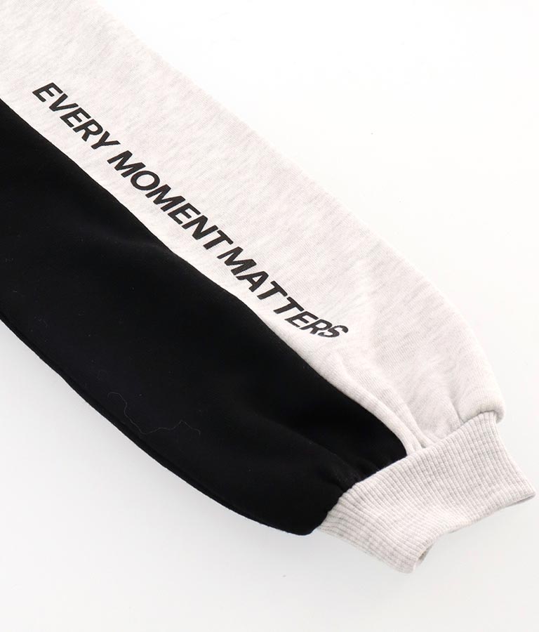 配色 切替 裾ドロスト 裏毛 スウェット パーカー 423-3189