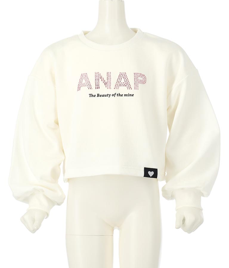 ラインストーン ANAP ロゴ 裏毛 スウェット トレーナー 423-3184