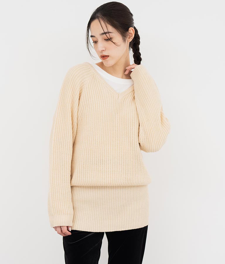 バックスピンドルニットワンピース 797-8959