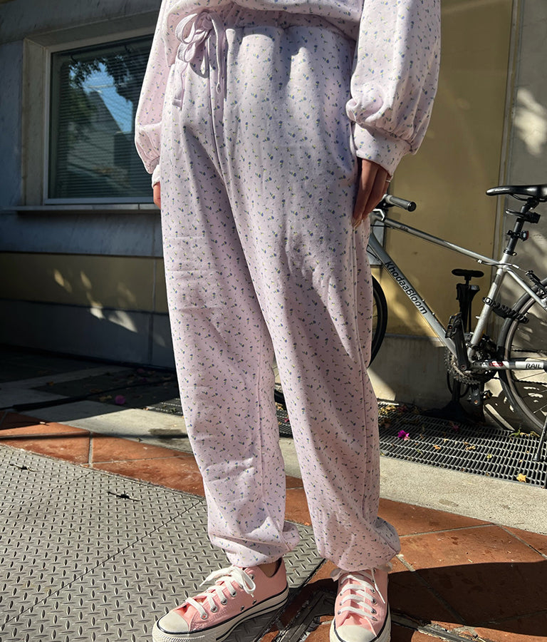 小花柄 ジョガー 裏毛 スウェット パンツ 852-5767