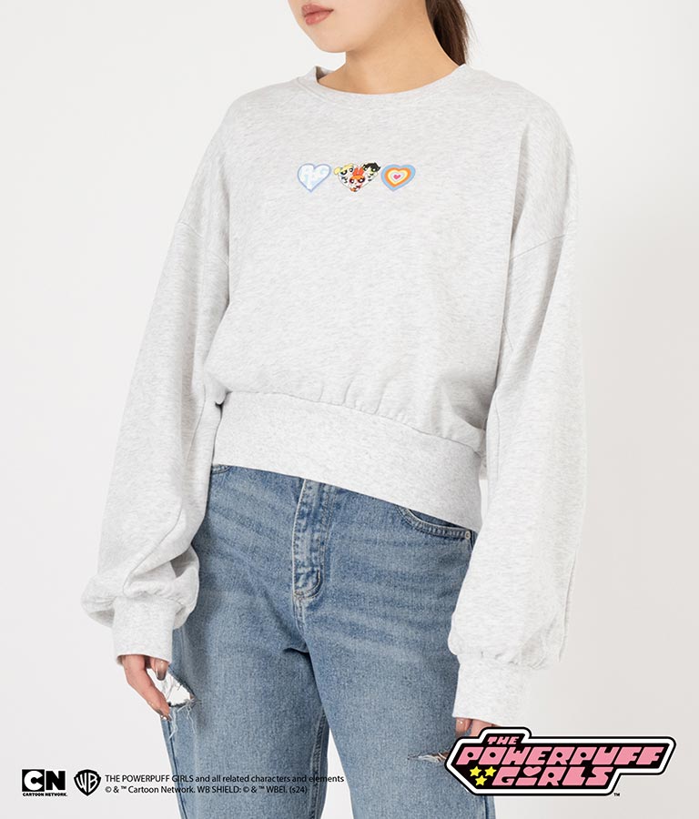 パワーパフ ガールズ ANAP コラボ スウェット トレーナー クロップド丈 裏毛