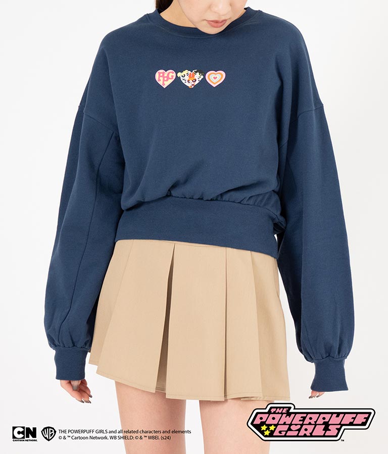 パワーパフ ガールズ ANAP コラボ スウェット トレーナー クロップド丈 裏毛 793-9150