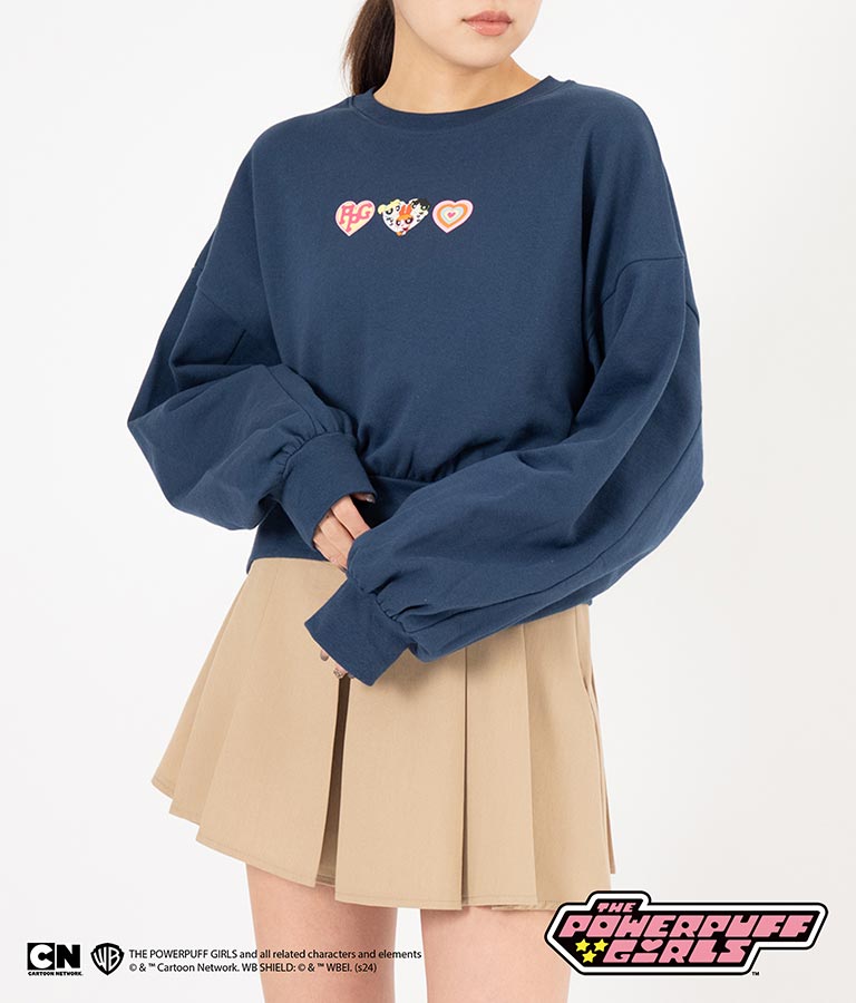 パワーパフ ガールズ ANAP コラボ スウェット トレーナー クロップド丈 裏毛 793-9150