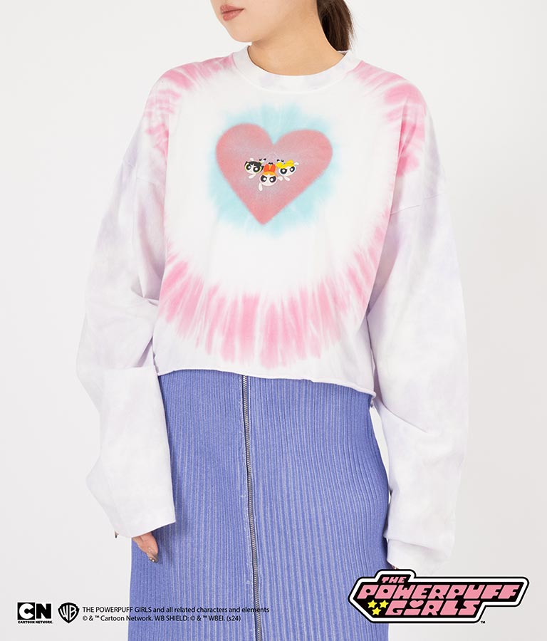 パワーパフ ガールズ ANAP コラボ タイダイ柄 トップス クロップド丈 ロングスリーブ Tシャツ ロンT 793-9151
