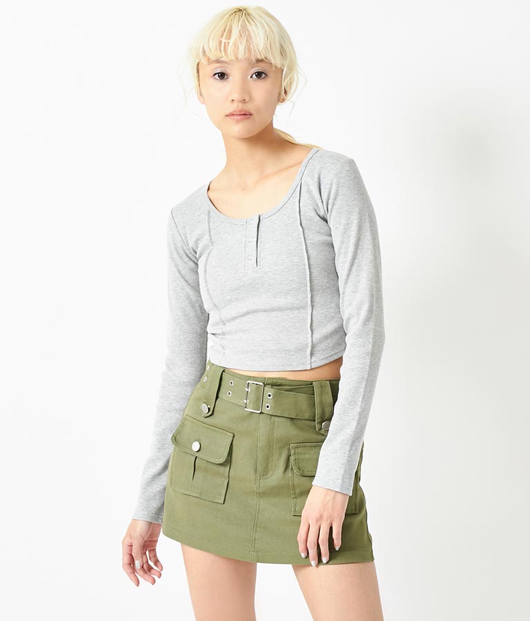 ベルト付き ツイル スカパン 151-5509