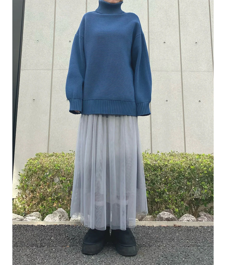 オーバーサイズ タートルネック モチモチ ニット トップス 793-8961