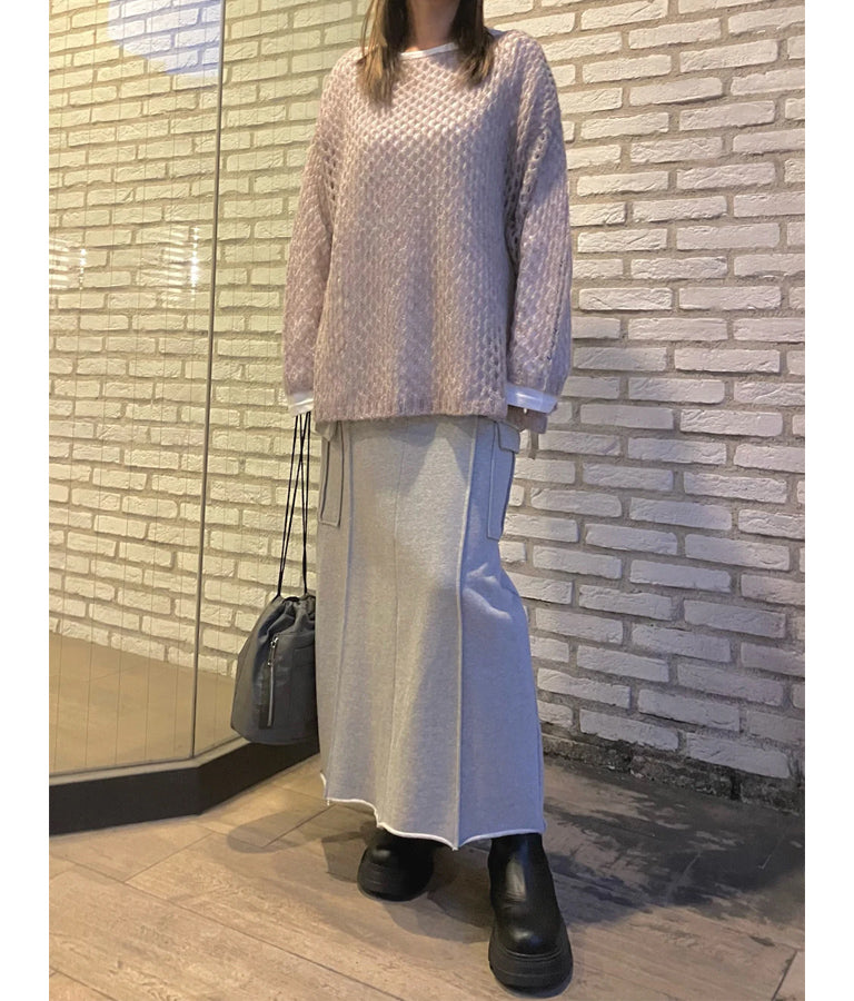 メッシュ編み モヘア オーバールーズ ニット 793-8930