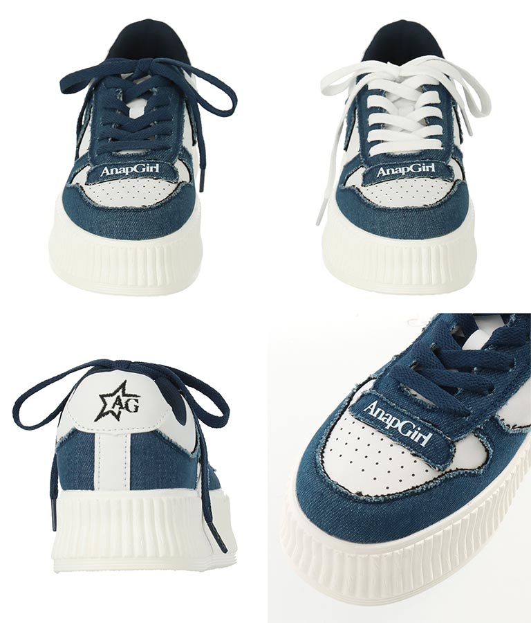 デニム 切替 スニーカー