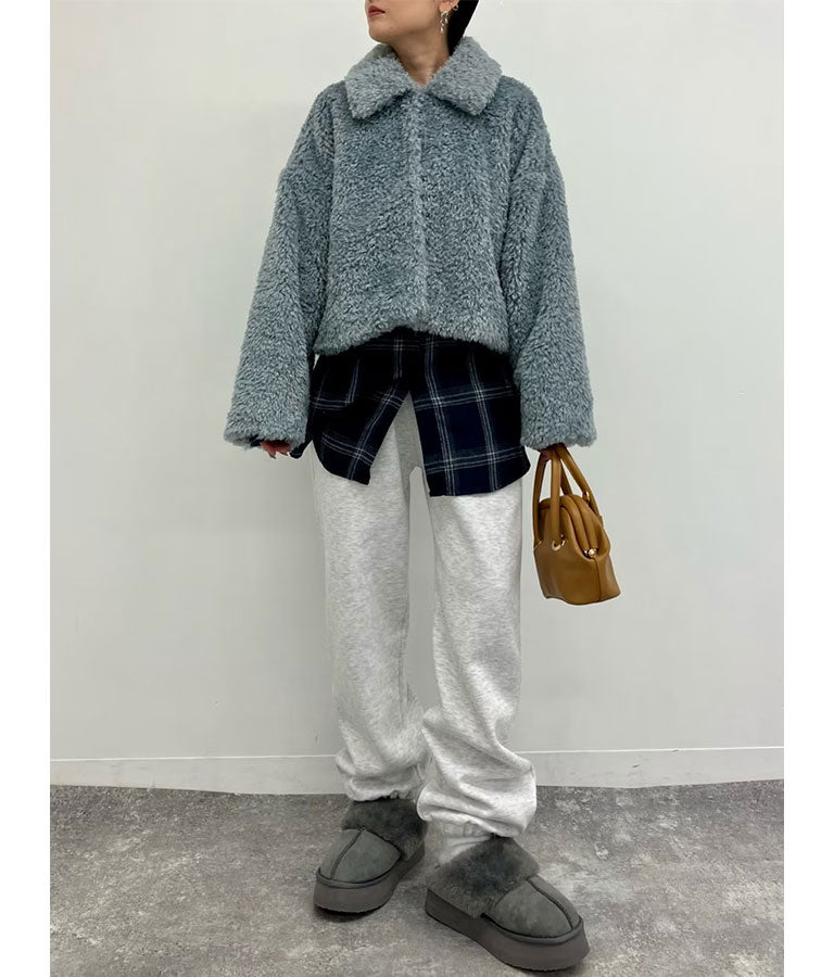 フェイクファー 衿付き ジャケット コート 796-8945