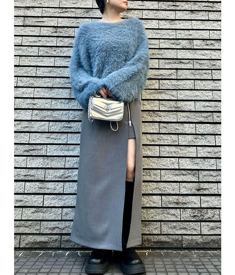 フロント スリット ロング スカート インパンツ付 151-5521