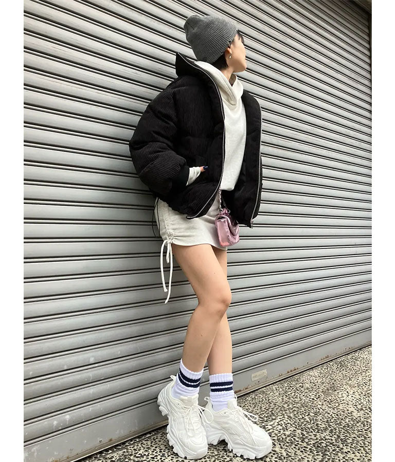 サイドギャザー裏毛スウェットパーカーワンピース 797-9046